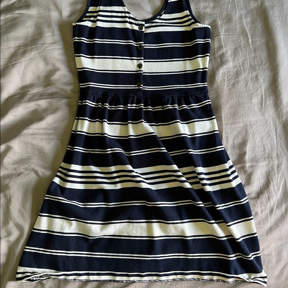 Navy and white stripe J Crew dress